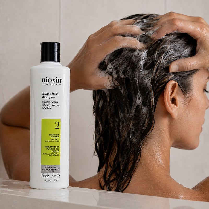 SHAMPOO PURIFICANTE, DENSIFICADOR Y FORTALECEDOR PARA CABELLO DELGADO CON NIACINAMIDA Y ACITE DE MENTA NIOXIN 300ML