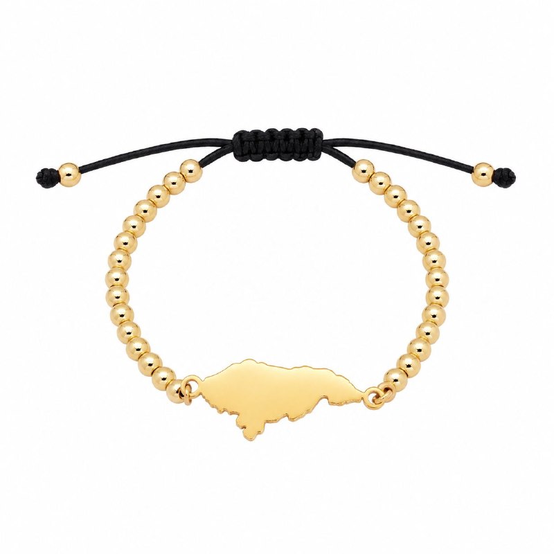 PULSERA DE ENCHAPE ELASTICA PARA DAMA CON DISEÑO DE HONDURAS