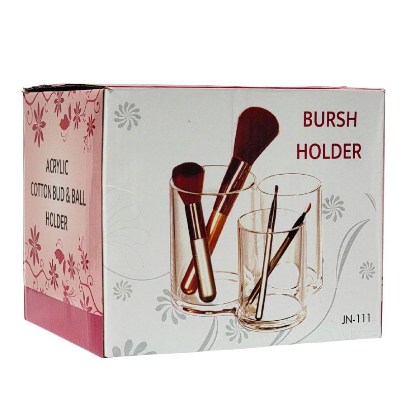 ORGANIZADOR ESTANTE DE COSMETICOS, MAQUILLAJE, BROCHAS, HISOPOS DE ACRILICO CON TAPADERA