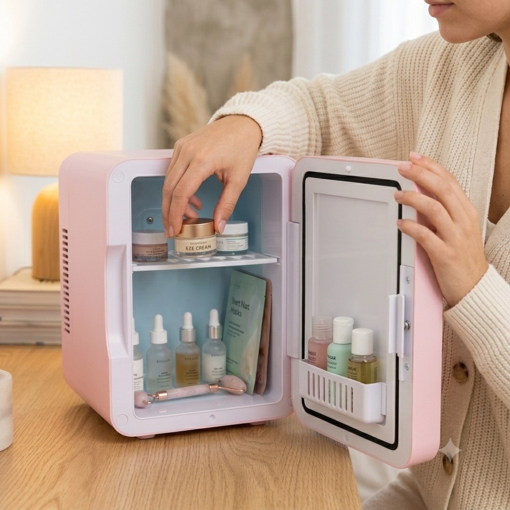 MINI REFRIGERADOR PORTATIL PARA COSMETICOS MULTIUSO 240x230x180CM