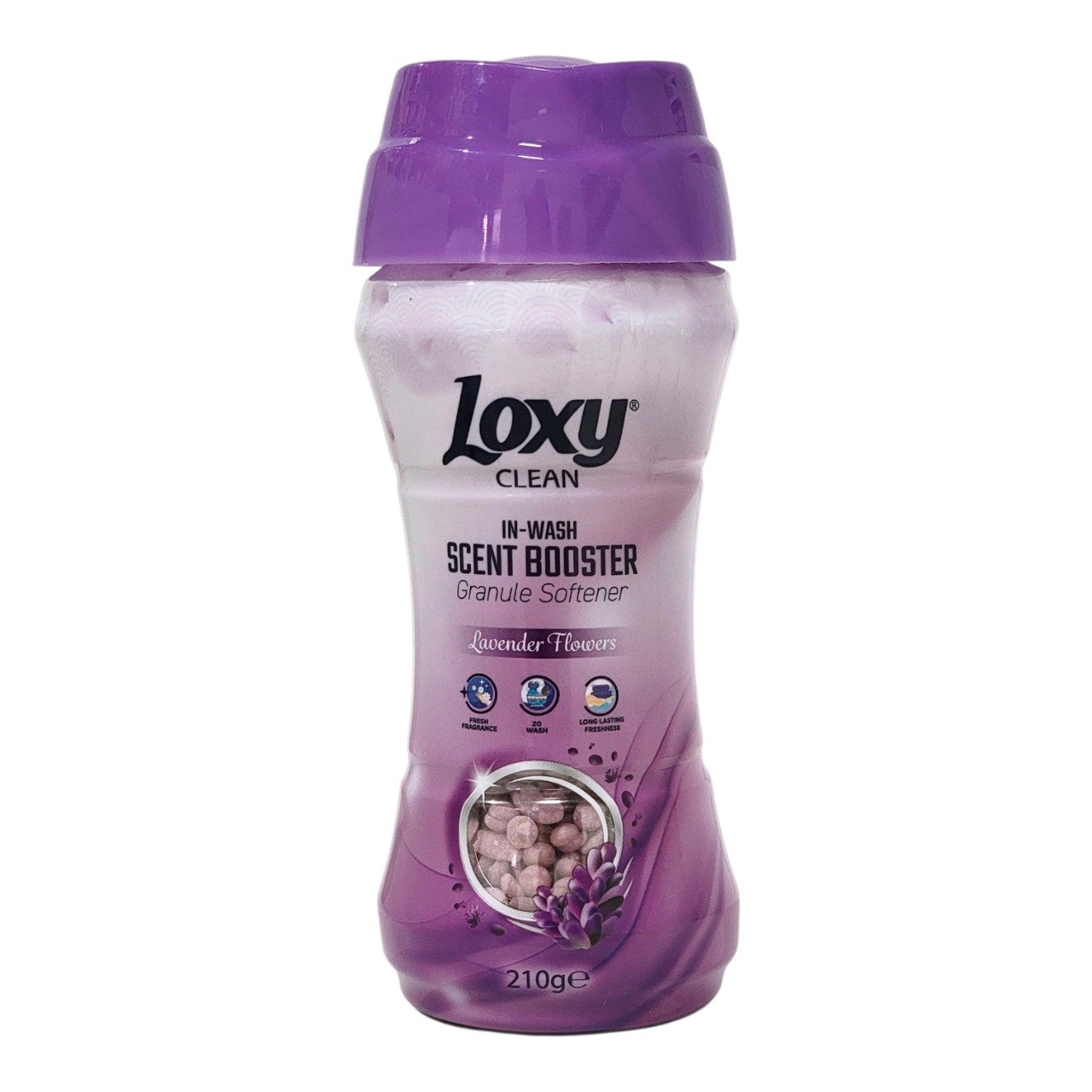 POTENCIADOR DE AROMA Y SUAVIZANTE PARA LAVANDERIA CON AROMA A LAVANDA LOXY 210G
