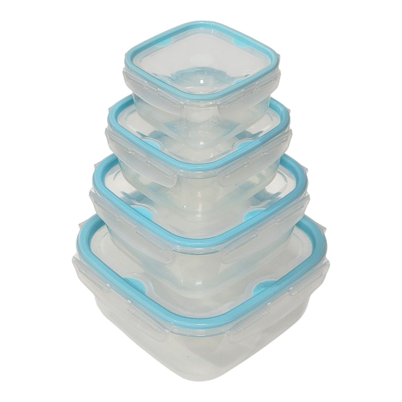 SET DE RECIPIENTES PANAS PARA ALIMENTOS DE TAMAÑOS VARIADOS 4PCS LOCK&FIT