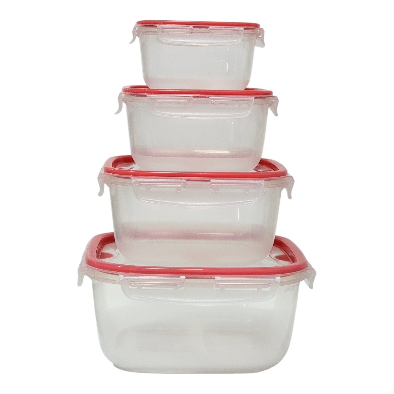 SET DE RECIPIENTES PANAS PARA ALIMENTOS DE TAMAÑOS VARIADOS 4PCS LOCK&FIT