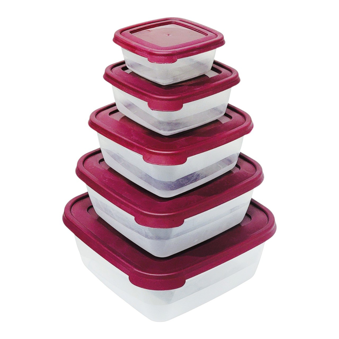 SET DE RECIPIENTES PANAS PARA ALIMENTOS HERMETICAS BAGER 5PCS