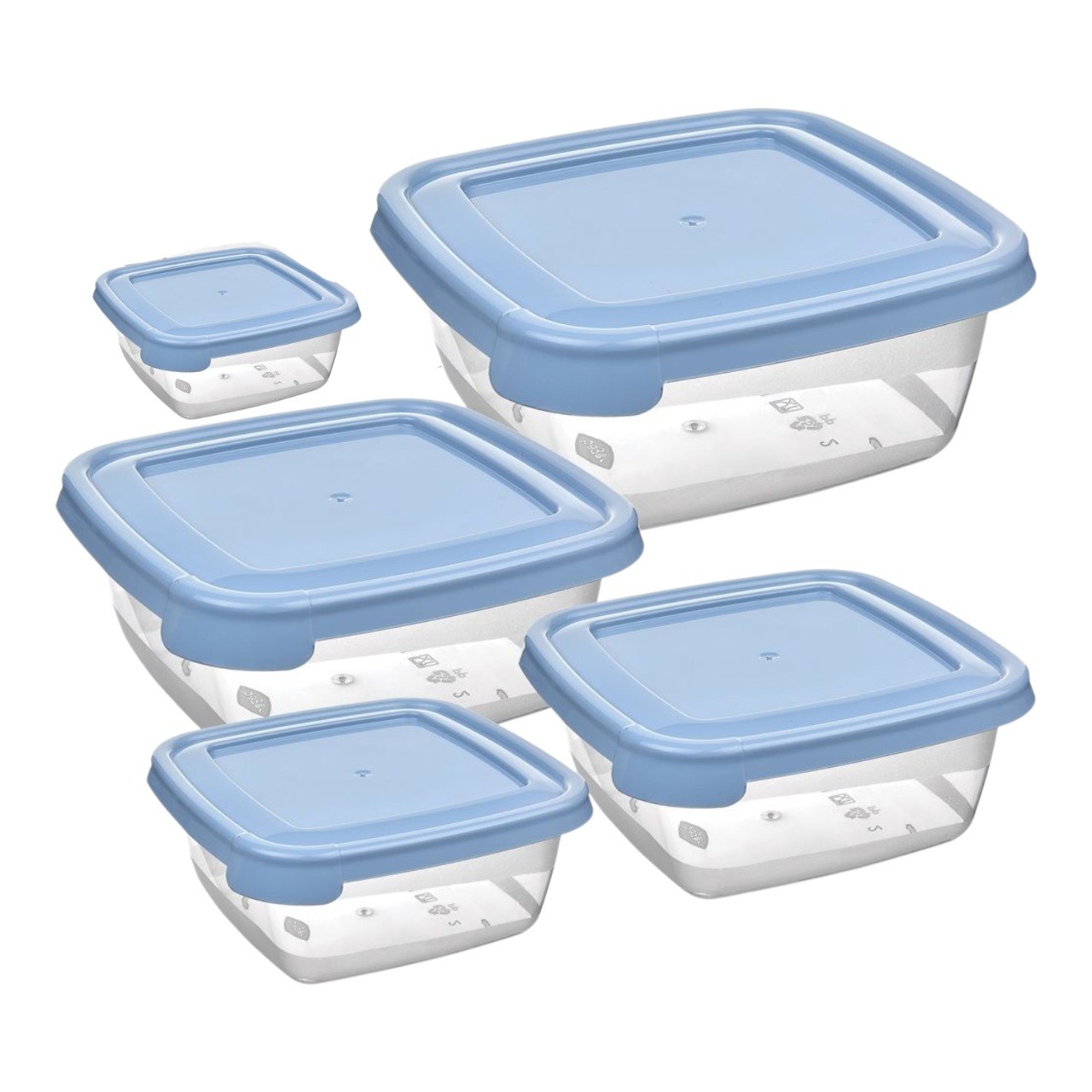 SET DE RECIPIENTES PANAS PARA ALIMENTOS HERMETICAS BAGER 5PCS