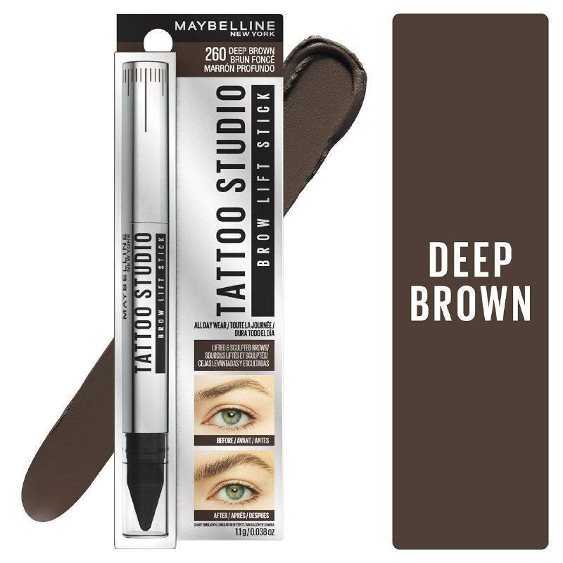 LAPIZ BARRA PARA LEVANTAR Y ESCULPIR CEJAS TONO 260 DEEP BROWN MAYBELLINE 1.1G