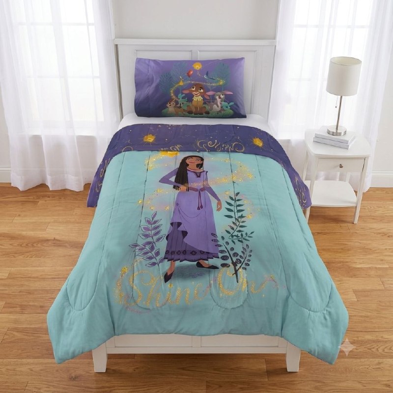 JUEGO DE EDREDON CUBRECAMA REVERSIBLE INDIVIDUAL O MATRIMONIAL DE 2 PIEZAS DISNEY