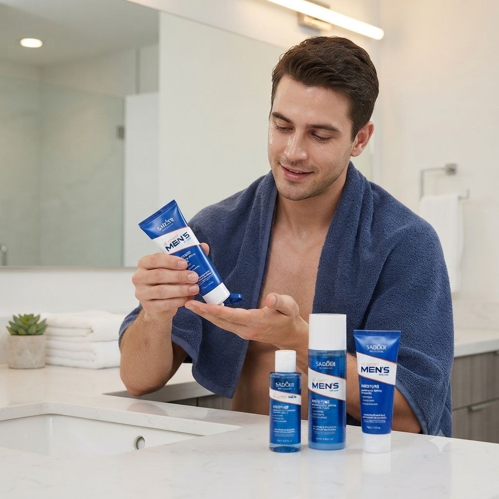 SET FACIAL DE LIMPIEZA, CONTROL DE GRASA E HIDRATACIÓN PROFUNDA PARA HOMBRE SADOER MEN’S 3 PIEZAS