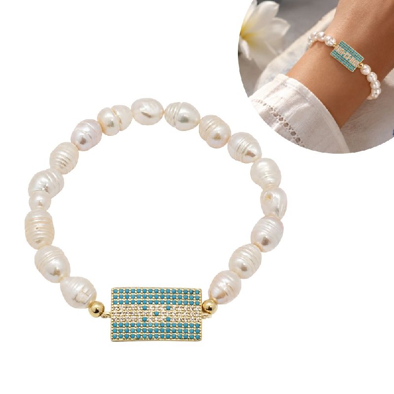 PULSERA DE ENCHAPE ELASTICA PARA DAMA CON DISEÑO DE HONDURAS