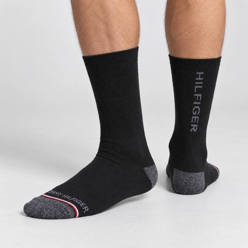 CALCETA MEDIA PANTORRILLA TOMMY HILFIGER ORIGINAL PARA HOMBRE 5 PARES TALLA UNICA