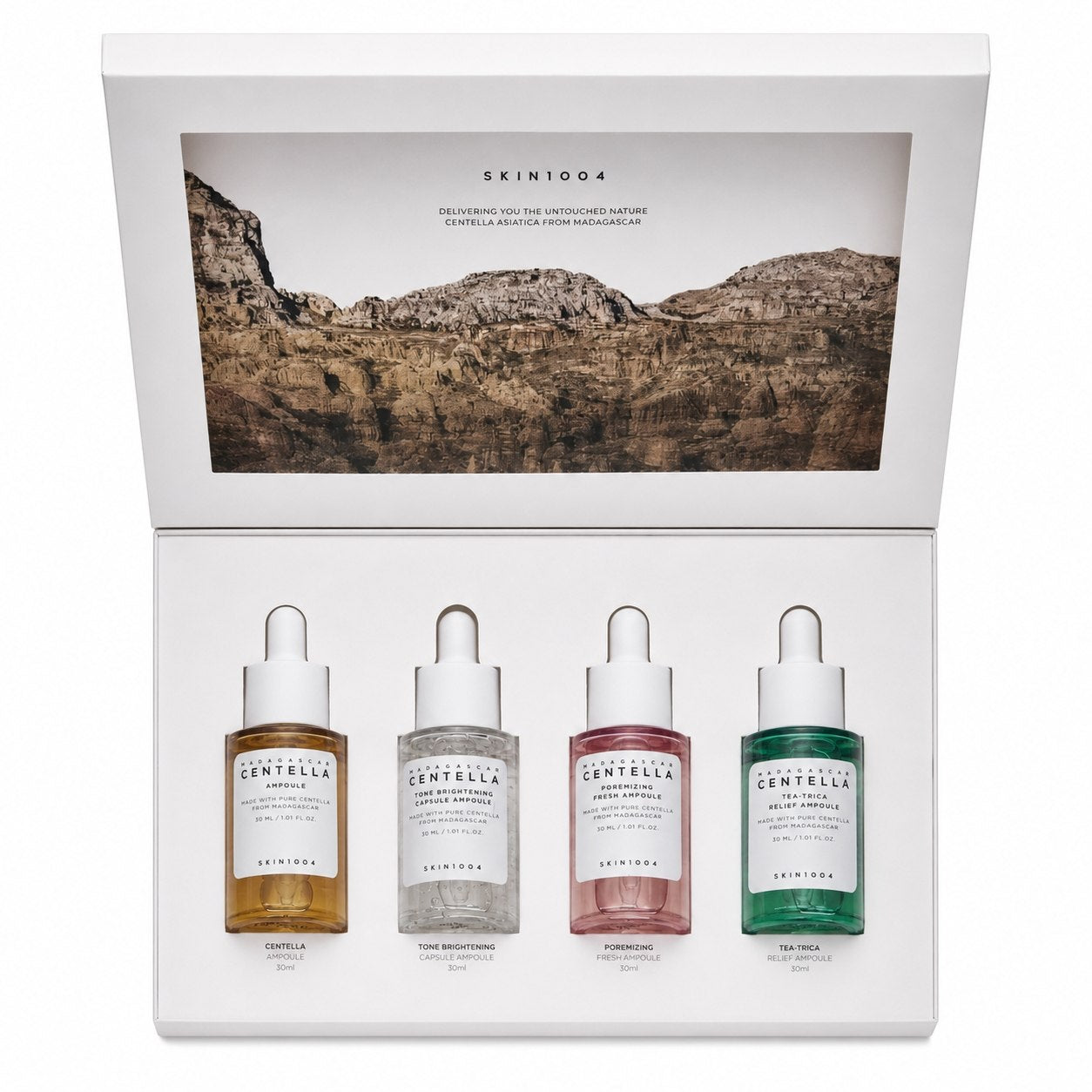 SET DE SUEROS FACIALES CALMANTES Y REPARADORES CON CENTELLA ASIATICA 4PCS SKIN1004