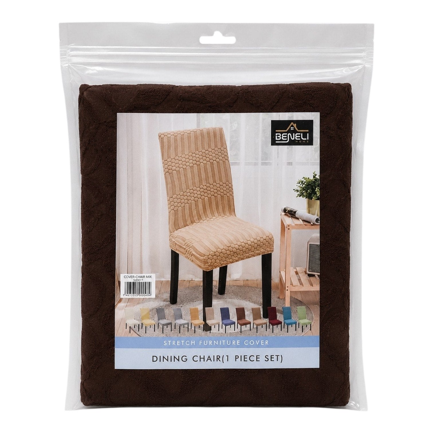 FUNDA ELÁSTICA PROTECTORA Y RENOVADORA PARA SILLAS DE COMEDOR BENELI HOME AJUSTABLE