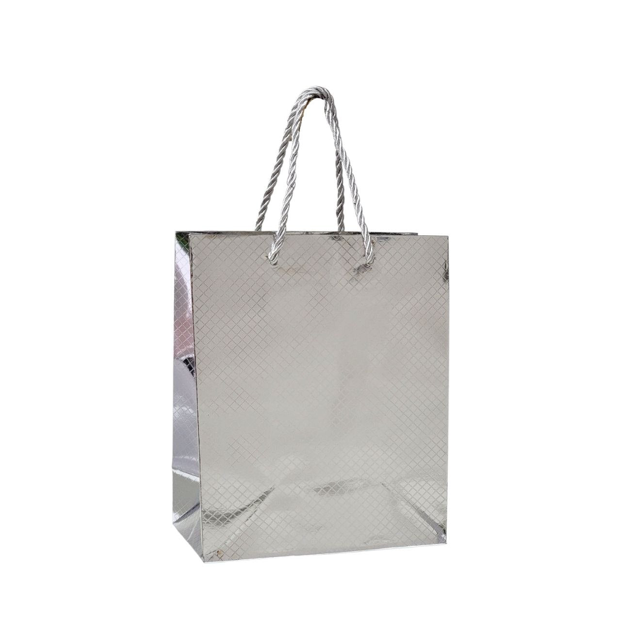 BOLSA DE REGALO PEQUEÑA REFLECTIVA 23X18X10CM