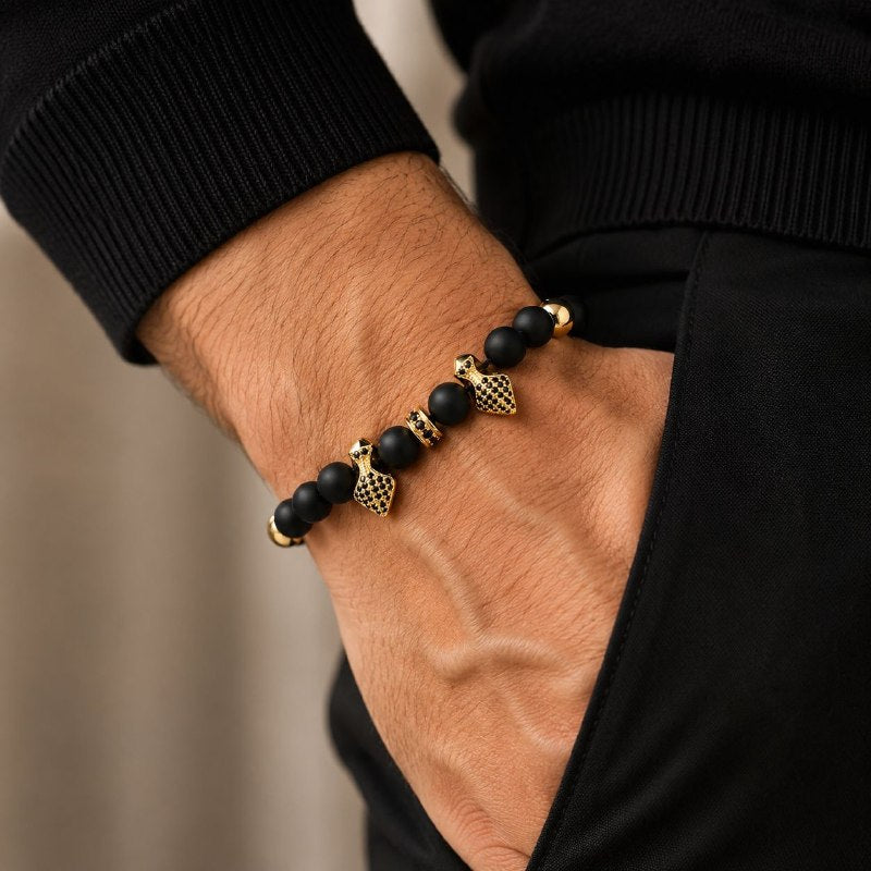PULSERA DE ENCHAPE AJUSTABLE PARA CABALLERO