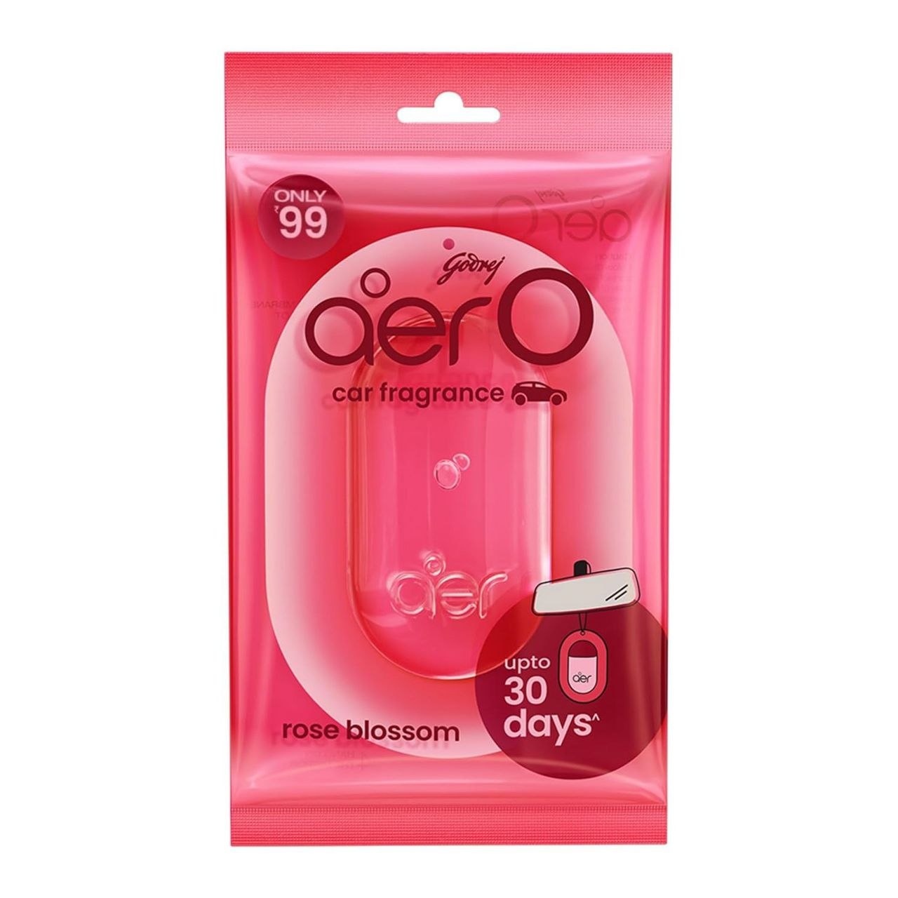 SET DE AMBIENTADORES COLGANTES PARA AUTO CON AROMAS SURTIDOS 3UND GODREJ AER 3X75G