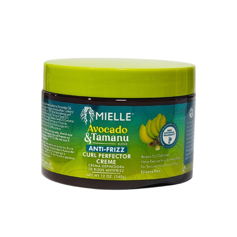 CREMA PARA PEINAR DEFINIDORA DE RIZOS ANTIFRIZZ DE AGUACATE Y ACEITE DE NUEZ MIELLE 340G