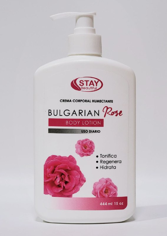 CREMA CORPORAL Y FACIAL CALMANTE Y REVITALIZANTE CON EXTRACTO DE ROSA BULGARIA STAY BEAUTIFUL 444ML