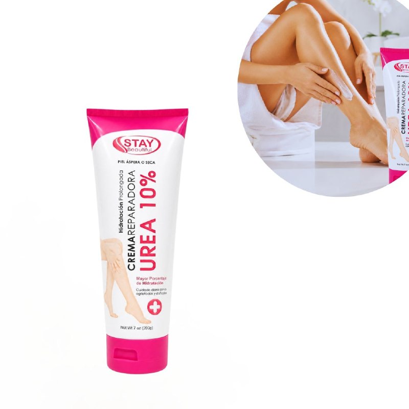 CREMA CORPORAL REPARADORA CON UREA 10% HIDRATANTE IDEAL PARA PIERNAS O ZONAS SECAS STAY BEAUTIFUL 200G