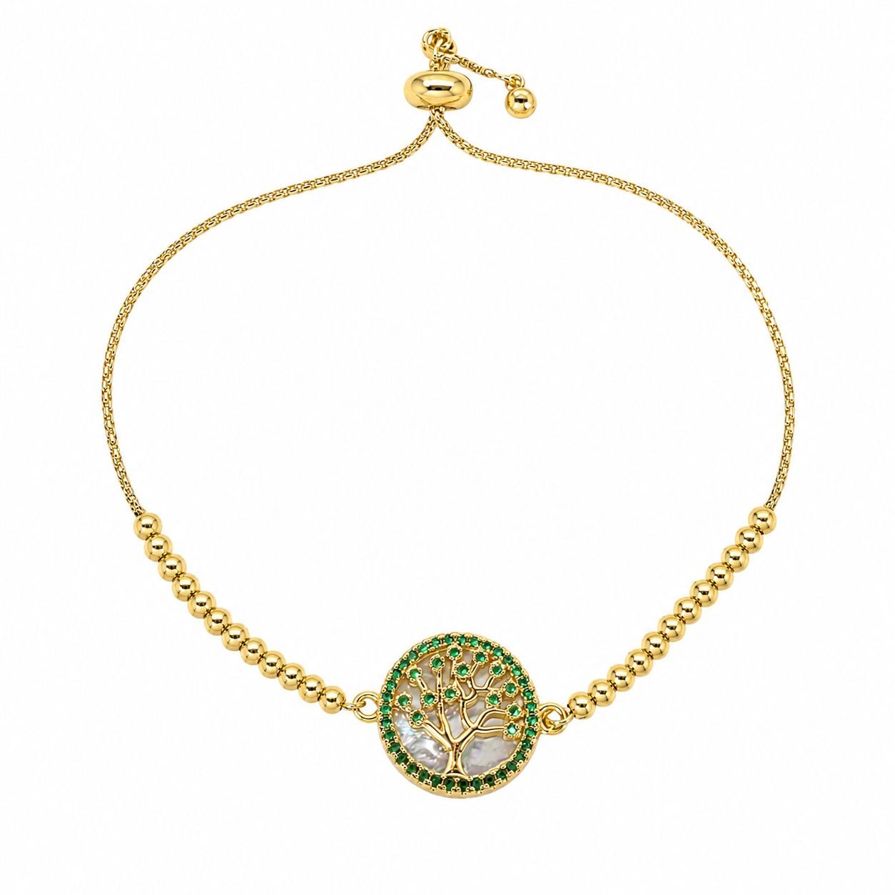 PULSERA DE ENCHAPE PARA DAMA CON DISEÑO DE ARBOL