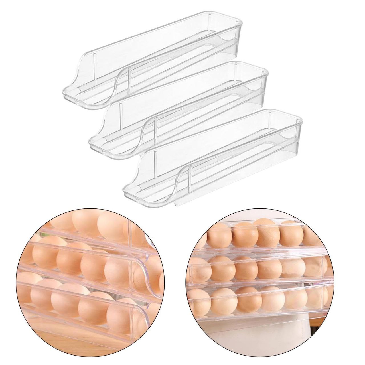 ORGANIZADOR DE HUEVOS TRANSPARENTE HUEVERA PARA 21 HUEVOS