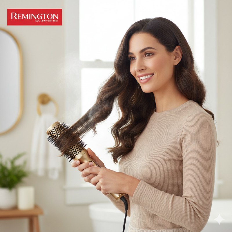 CEPILLO SECADOR DE CABELLO 3 EN 1 CON CABEZALES INTERCAMBIABLES DE QUERATINA Y ACEITE DE ARGAN REMINGTON