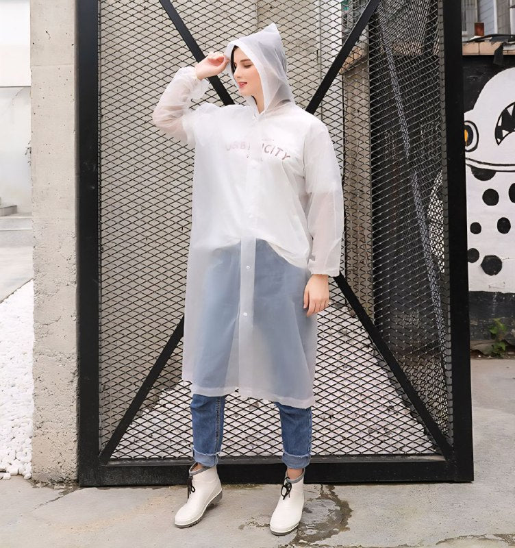CAPOTE FORRO PARA LLUVIA IMPERMEABLE PARA ADULTOS, LIGERO Y FACIL DE LLEVAR, 5 COLORES EVA LIGHTWEIGHT RAINCOAT