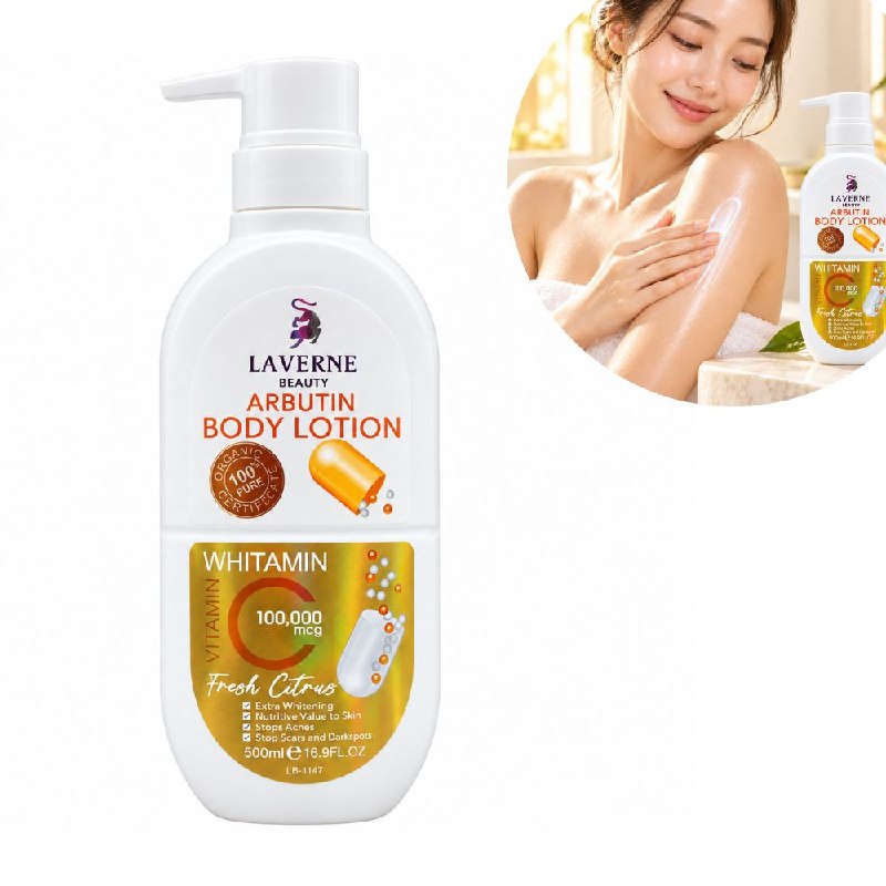 LOCION CORPORAL DE ARBUTINA CON VITAMINA C LAVERNE BEAUTY 500ML