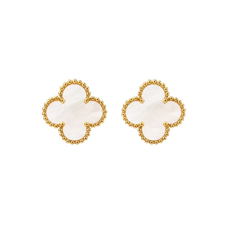 ARITOS DE ENCHAPE PARA DAMA DISEÑO TRÉBOL
