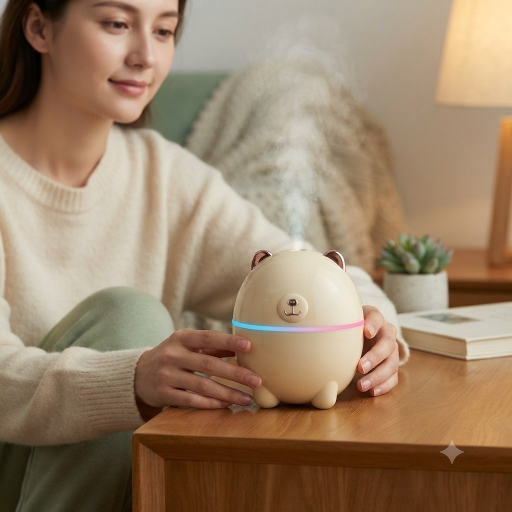 HUMIDIFICADOR ULTRA-SÓNICO PERSONAL CON DISEÑO DE OSO POLAR POLAR BEAR MINI HUMIDIFIER 200 ML