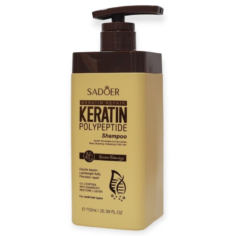 SHAMPOO DE QUERATINA REPARA Y NUTRE SADOER KERATIN REPAIR 750ML
