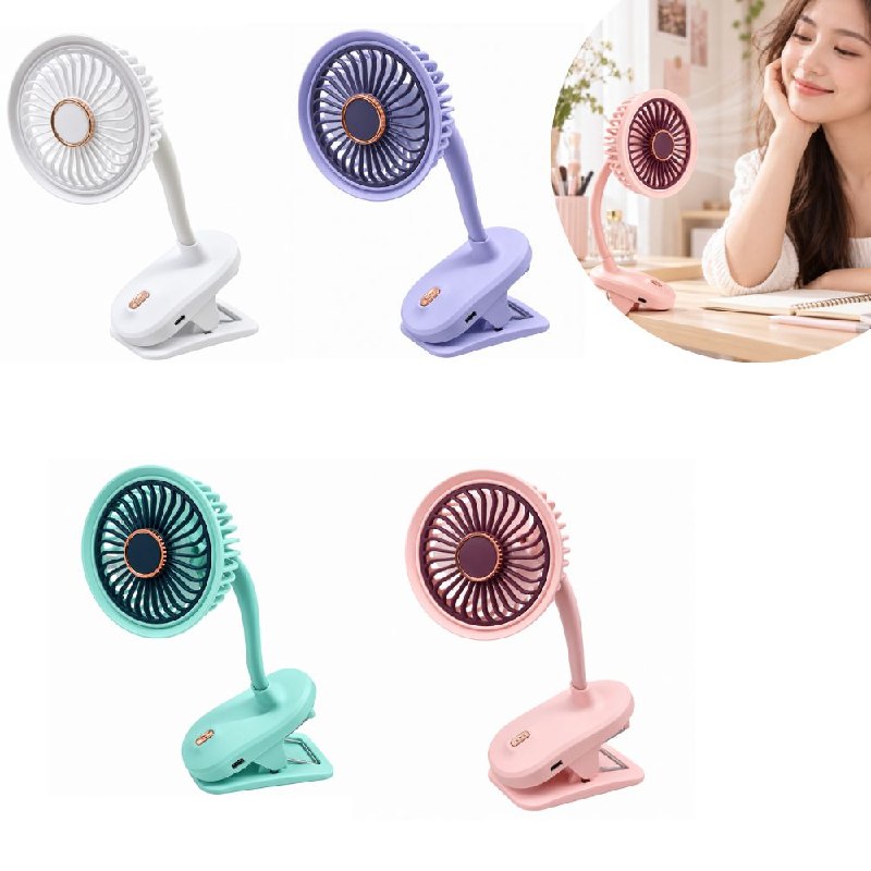 VENTILADOR PORTATIL RECARGABLE CON CLIP Y CUELLO FLEXIBLE BENELI HOME 24CM