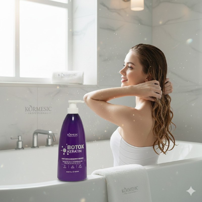 ACONDICIONADOR ALISANTE DE QUERATINA Y BOTOX NUTRE LIMPIA Y REMODELA EL CABELLO KORMESIC 1000ML