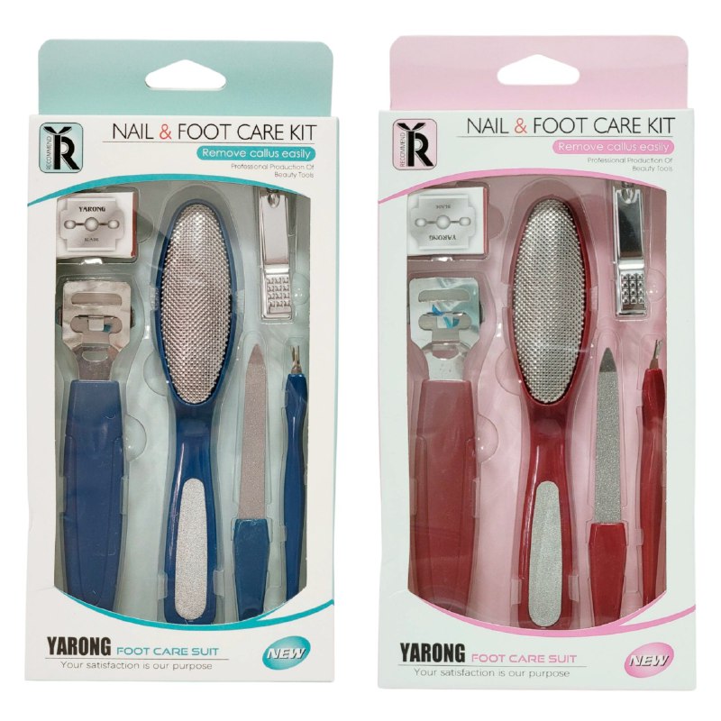 SET DE PEDICURA DE 6  PIEZAS PARA CUIDADO DE UÑAS Y PIES, ESTE KIT COMPLETO REUNE LAS HERRAMIENTAS ESENCIALES PARA MANTENER UÑAS Y PIES IMPECABLES 2 COLORES