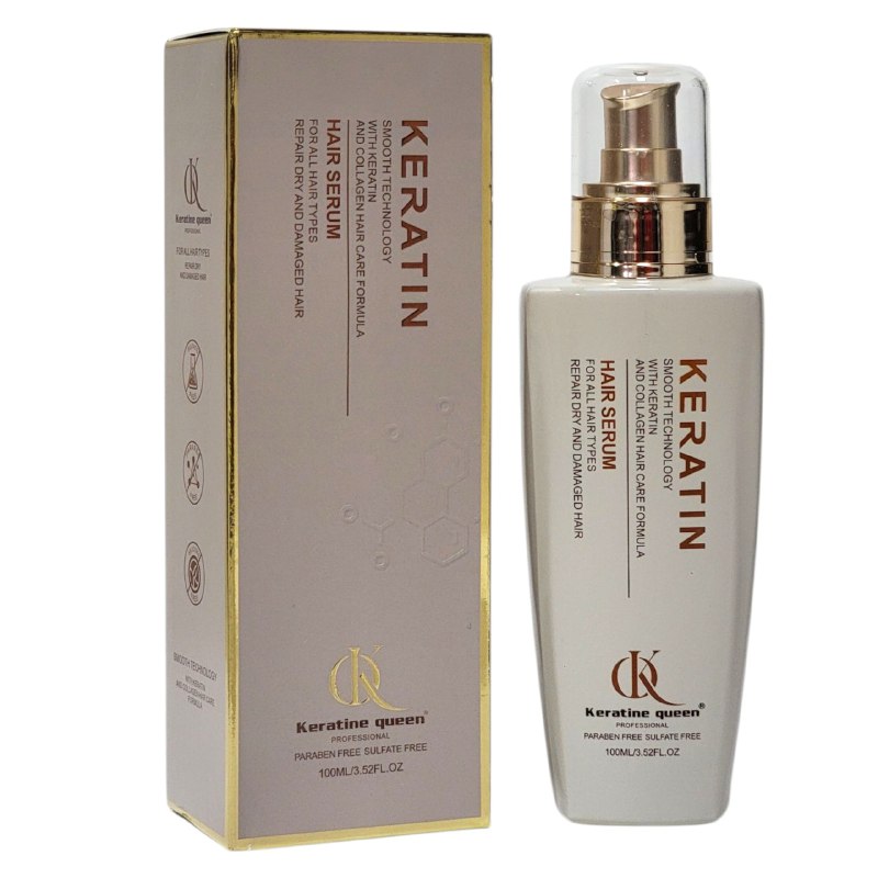 SUERO PARA EL CABELLO CON QUERATINA Y COLAGENO SUAVIZANTE KERATINE QUEEN 100ML