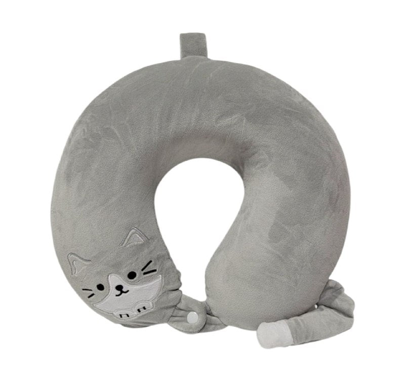 COLLARIN FOAM ALMOHADA PARA CUELLO EN FORMA DE U DE ESPUMA VISCOELASTICA CON FUNDA DE FELPA EXTRAIBLE Y LAVABLE, Y CIERRE DE CUELLO, PARA VIAJES O DORMIR 12 DISEÑOS 10X30X28CM