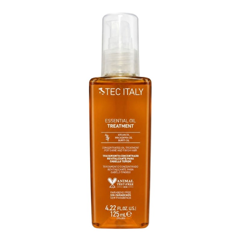 ACEITE CAPILAR CONCENTRADO ILUMINADOR, PERFECCIONADOR DE PEINADO Y PROTECTOR CON ACEITE DE ARGAN TEC ITALY 125ML