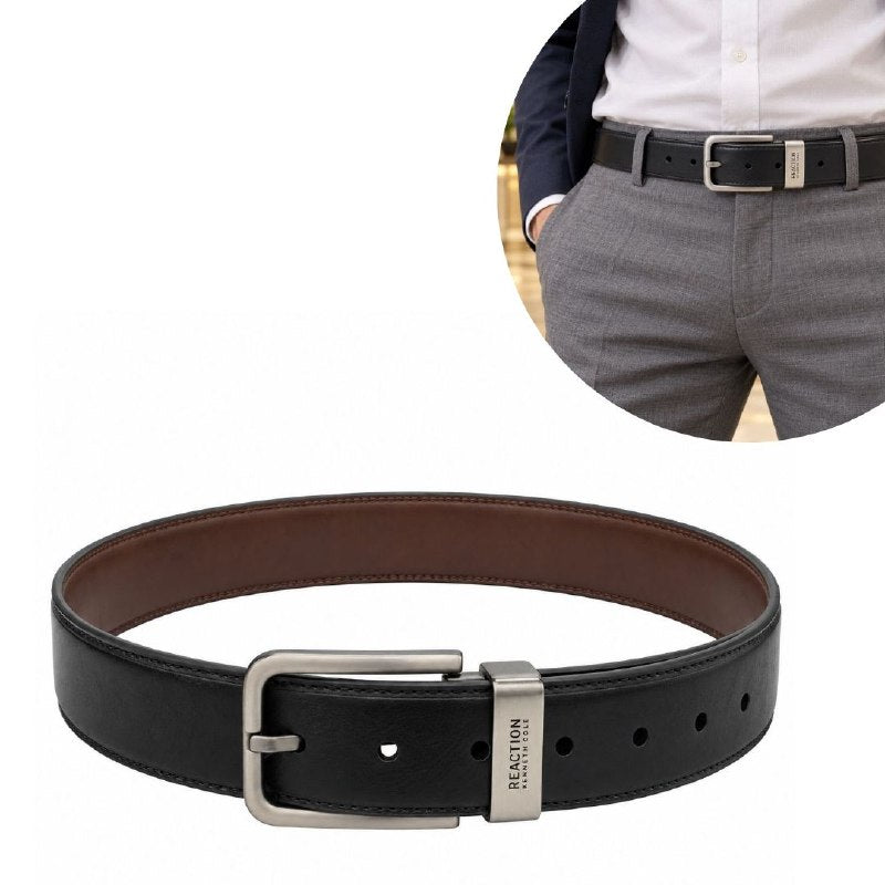 FAJA ORIGINAL REACTION KENNETH COLE REVERSIBLE PARA CABALLERO COLOR NEGRO Y CAFÉ TALLA S 30-32