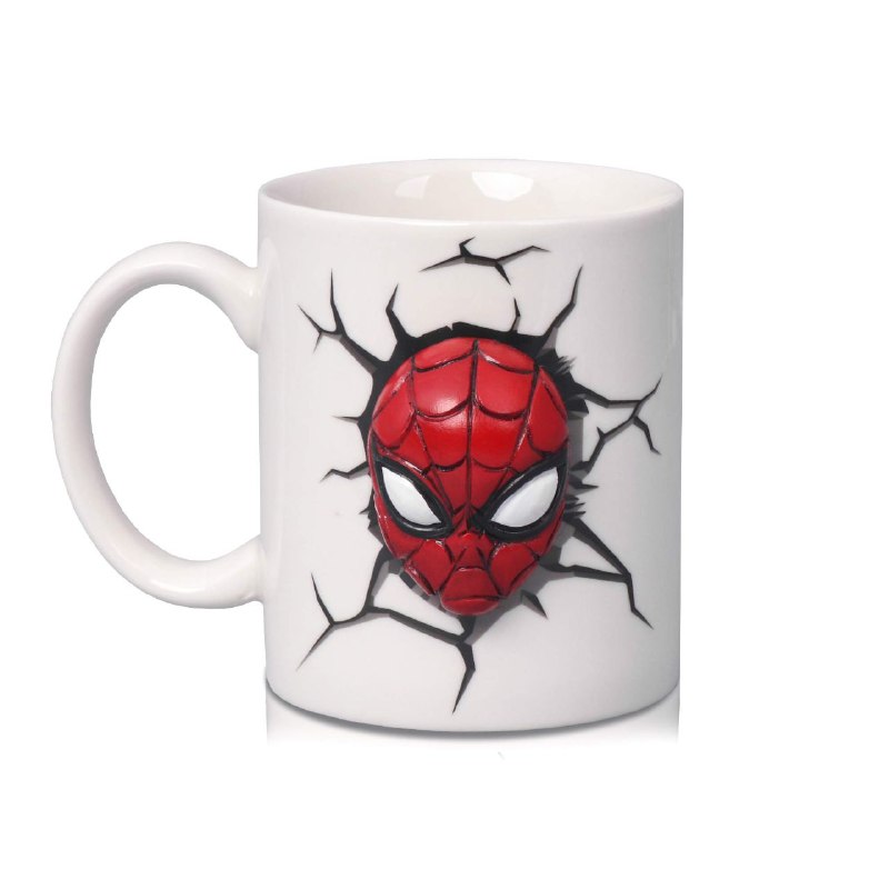 TAZA DE CERAMICA, RESISTENTE AL CALOR, MANGO CREATIVO DISEÑO AVENGERS INFINITY WAR SPIDER MAN