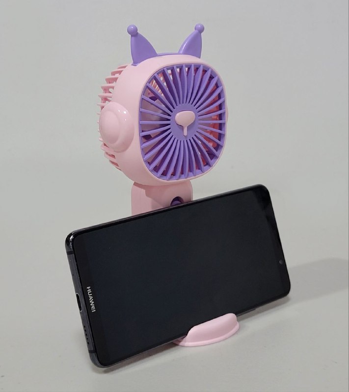 VENTILADOR DE MANO O MESA RECARGABLE CON SOPORTE PARA CELULAR LINGPAN
