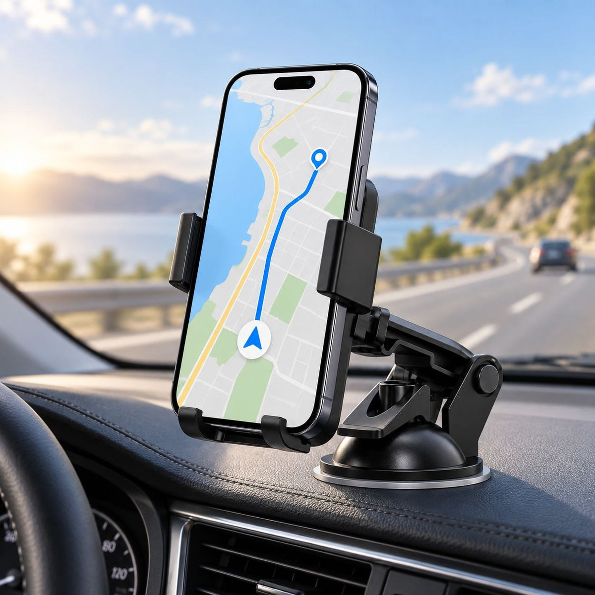 SOPORTE DE SUCCIÓN PARA CELULAR EN AUTO CON ROTACIÓN 360 GPENGKJ 11.5CM