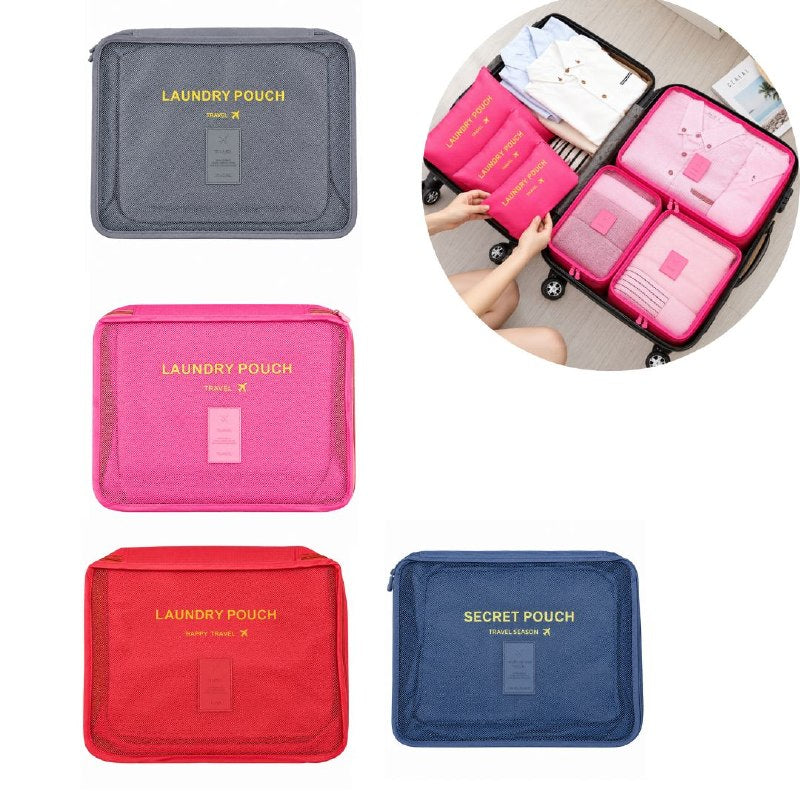 SET DE 6 BOLSOS ORGANIZADORES DE VIAJE PARA MALETA MULTIUSOS