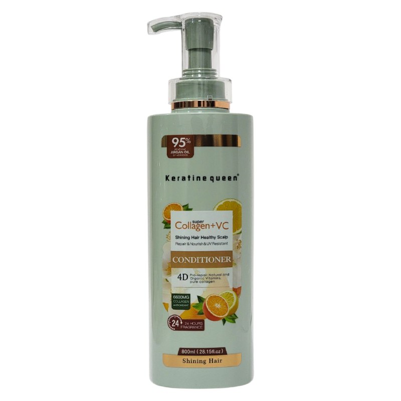 ACONDICIONADOR VITAMINICO CON VITAMINA C B5 Y B6 Y SUPER COLAGENO KERATINE QUEEN 800ML