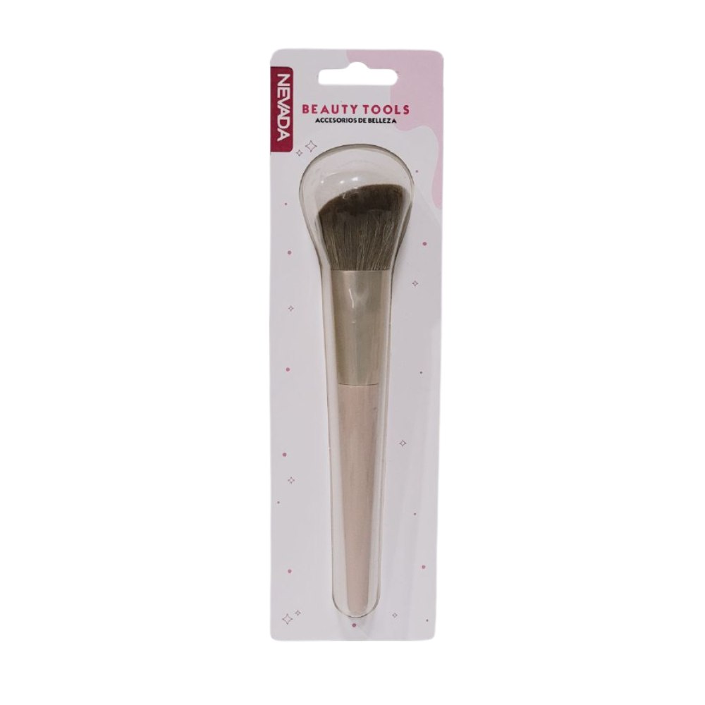 BROCHA COSMÉTICA PARA POLVOS DE CERDAS SUAVES Y DENSAS NEVADA 20CM