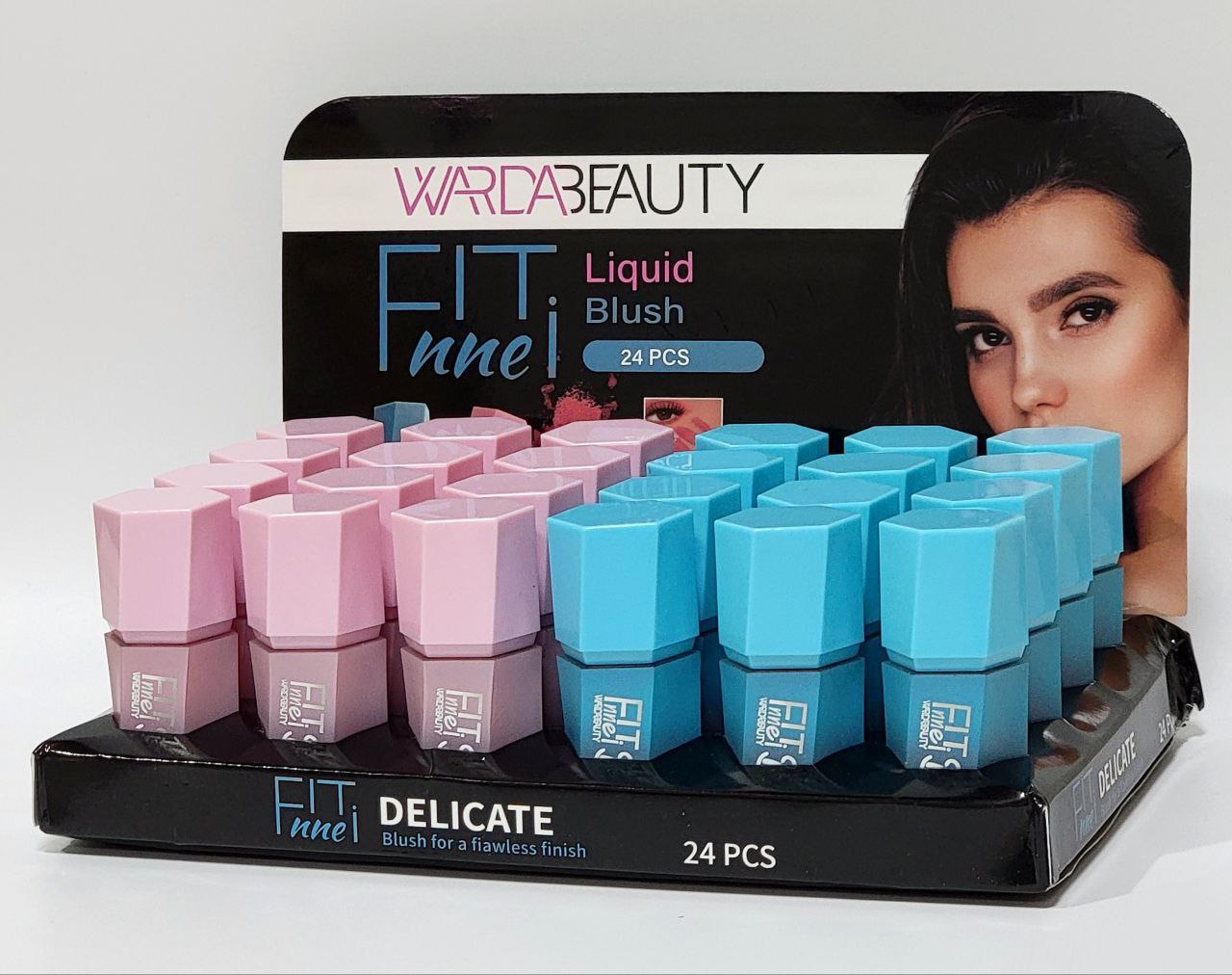 RUBOR LIQUIDO DE ACABADO IMPECABLE CON ESPONAJE APLICADORA 6 TONOS FIT NNEI WARDABEAUTY (DUPE DE SHEGLAM)