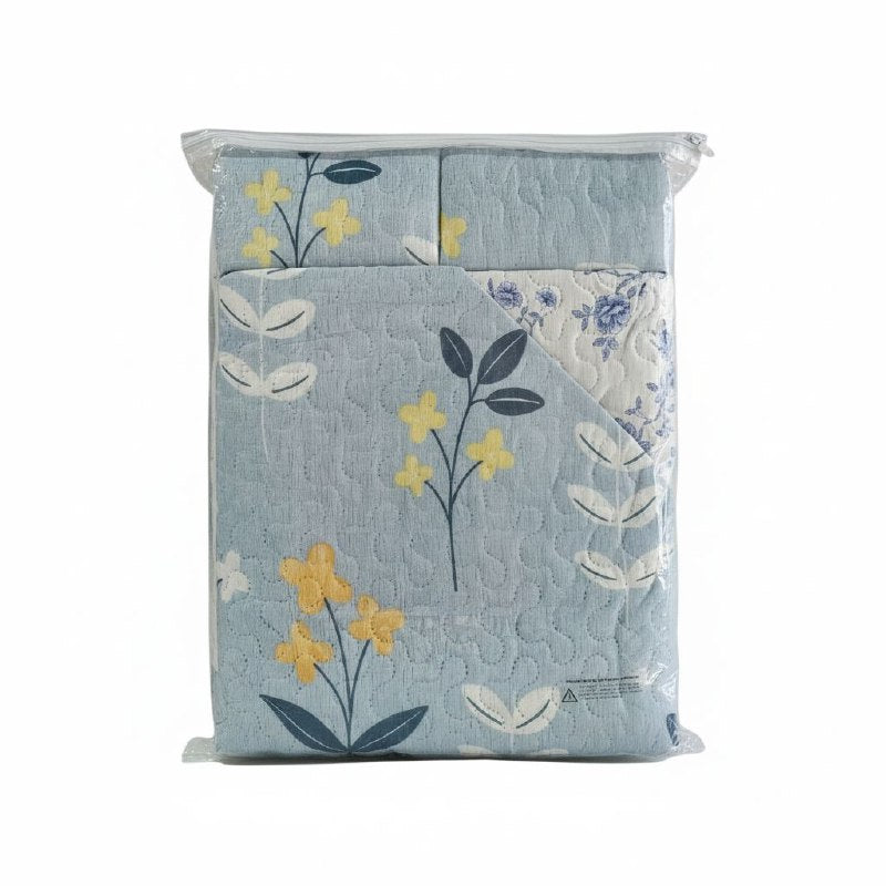 JUEGO DE SABANAS CAMERA EDREDON REVERSIBLE DE 3PCS QUEEN BENELI HOME