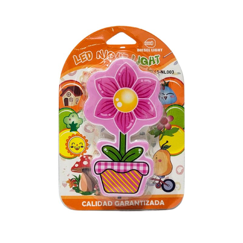 LUZ LED DE NOCHE, TEMATICA DE FLORES PARA NIÑAS, ILUMINACION DE DORMITORIO 3 COLORES LED NIGHT LIGHT