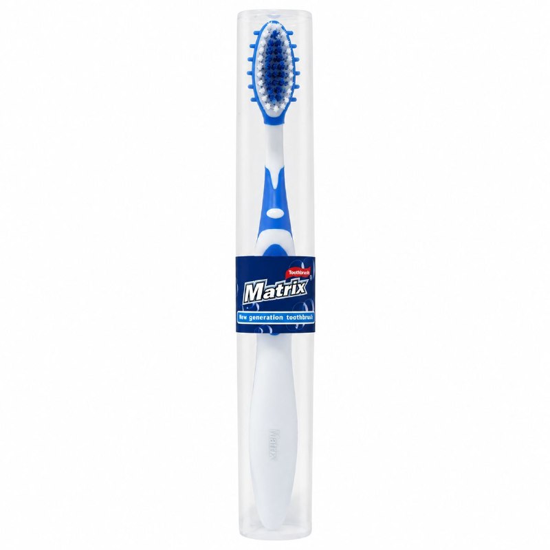 CEPILLO DE DIENTES DE LIMPIEZA PROFUNDA CON TAPA PROTECTORA MATRIX 19CM