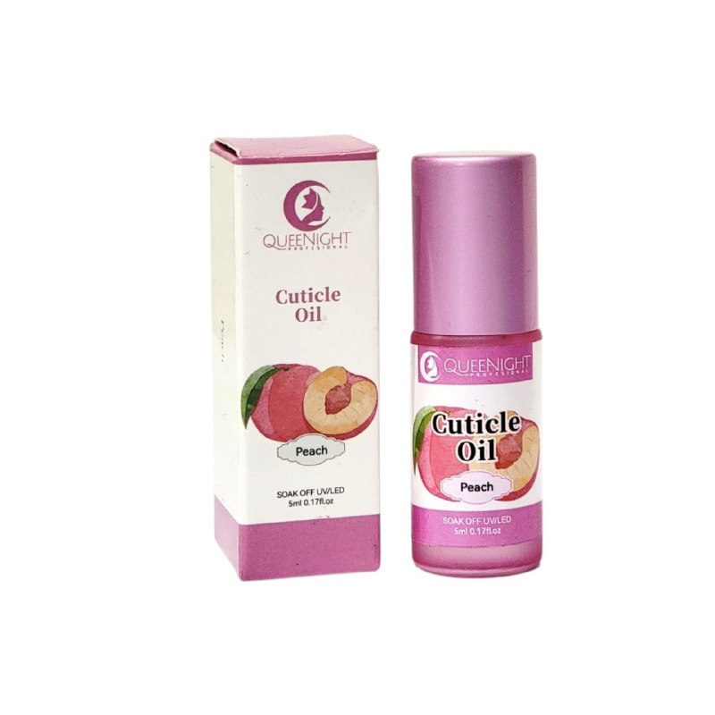 ACEITE PARA CUTICULAS Y UÑAS DE MANOS Y PIES CON AROMA A MELOCOTÓN QUEENIGHT PROFESSIONAL 15ML