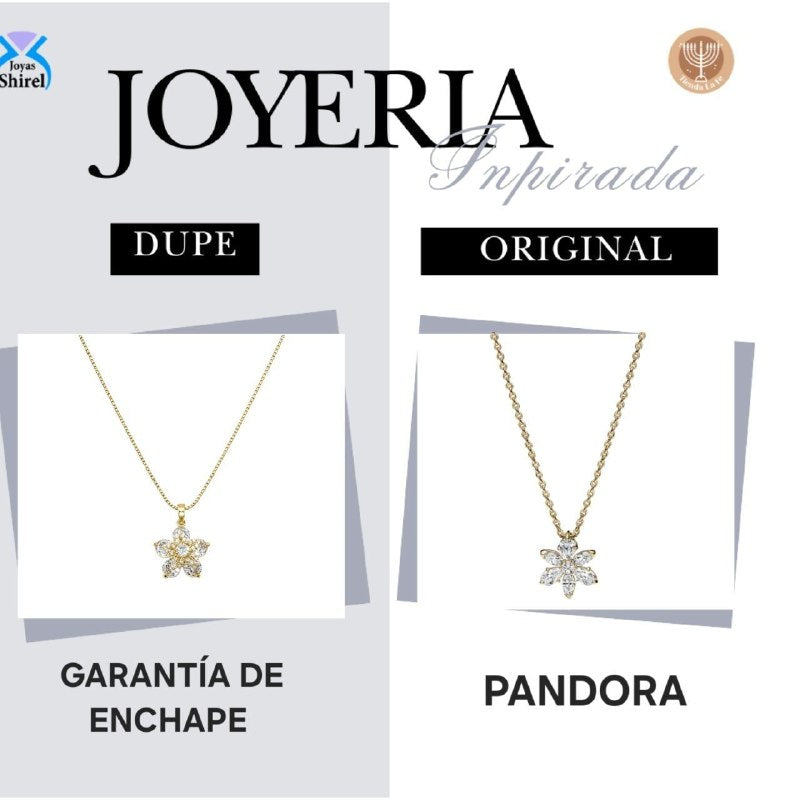 GARGANTILLA DE ENCHAPE PARA DAMA CON DISEÑO DE FLOR 2.2CM