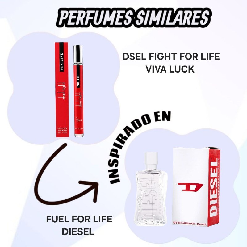 PERFUME DE TUBO DSEL FIGHT FOR LIFE VIVA LUCK 35ML 1 UND (DUPE FUEL FOR LIFE DIESEL)
